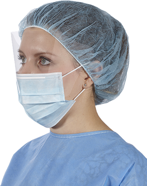 OSHA recommends use of a face shield to protect from bloodborne pathogen exposure.