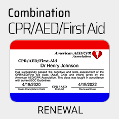 Heart Saver CPR/AED/First-Aid Certification Renewal
