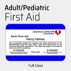 Basic Adult/Pediatric First Aid Training