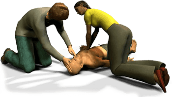 Two rescuer CPR is more efficient and most likely what you will be using in a hospital situation.