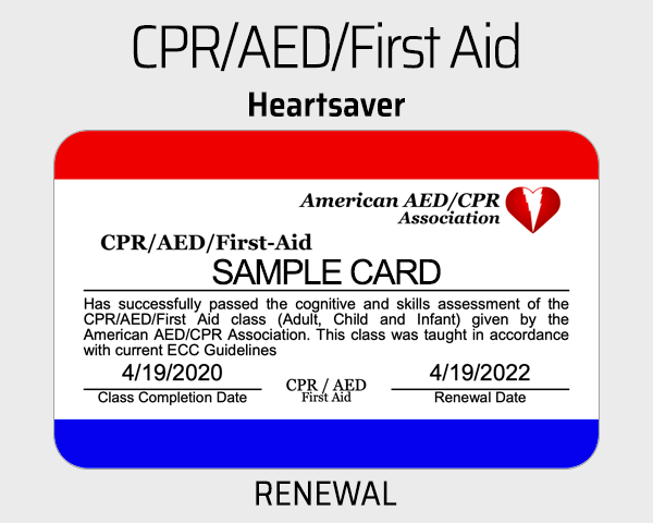 CPR/AED/First Aid Renewal Class
