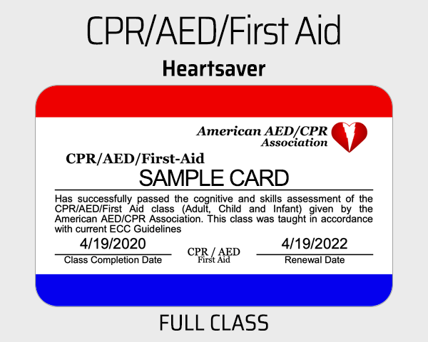 CPR/AED/First Aid Full Class