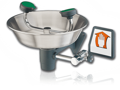 Eyewash Station Use an eyewash station to flush eyes that have been exposed to blood or blood containing materials