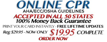 Online CPR Training Only $19.95. AHA/ECC/OSHA Guidelines - Nationally Accredited - 100% Money Back Guarantee