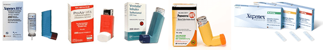 Rescue inhaler types and instructions for Asthma