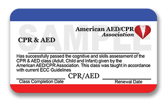 CPR & AED Certification Card | AED CPR