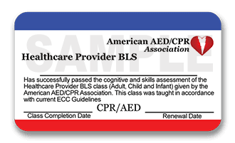 Healthcare Provider BLS Certification Card | AED CPR