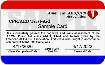 Sample Cpr Certification Card Printable Cpr Card Sample